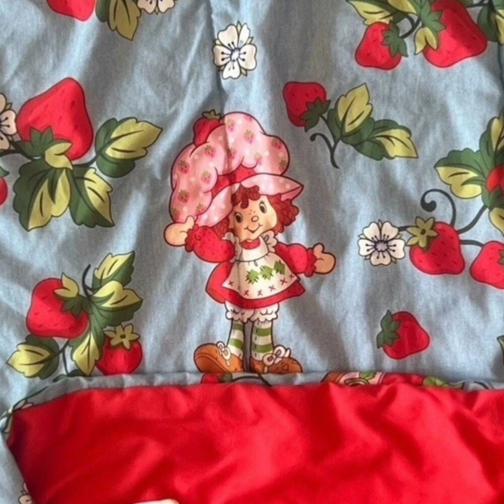 STRAWBERRY SHORTCAKE Reversible Kids Comforter Jay Franco Red & Blue TWIN